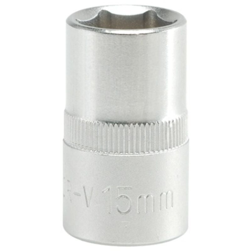 foto del prodotto presa cromata corta a 6 punte 1 2'' 15mm - yt-1208