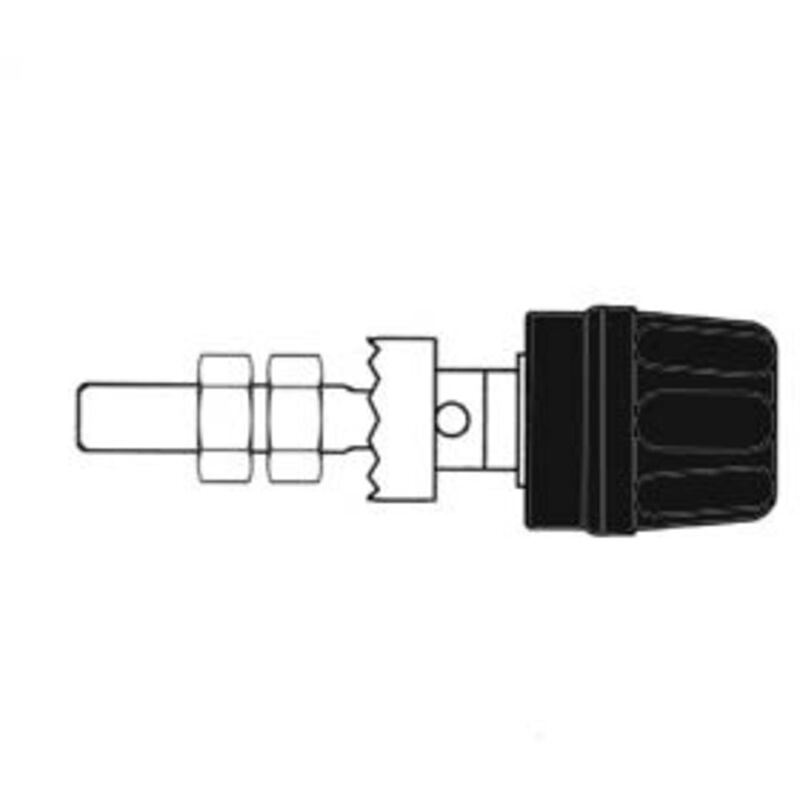 foto del prodotto presa da 4mm con bordo a artiglio / nero (pk 10a)