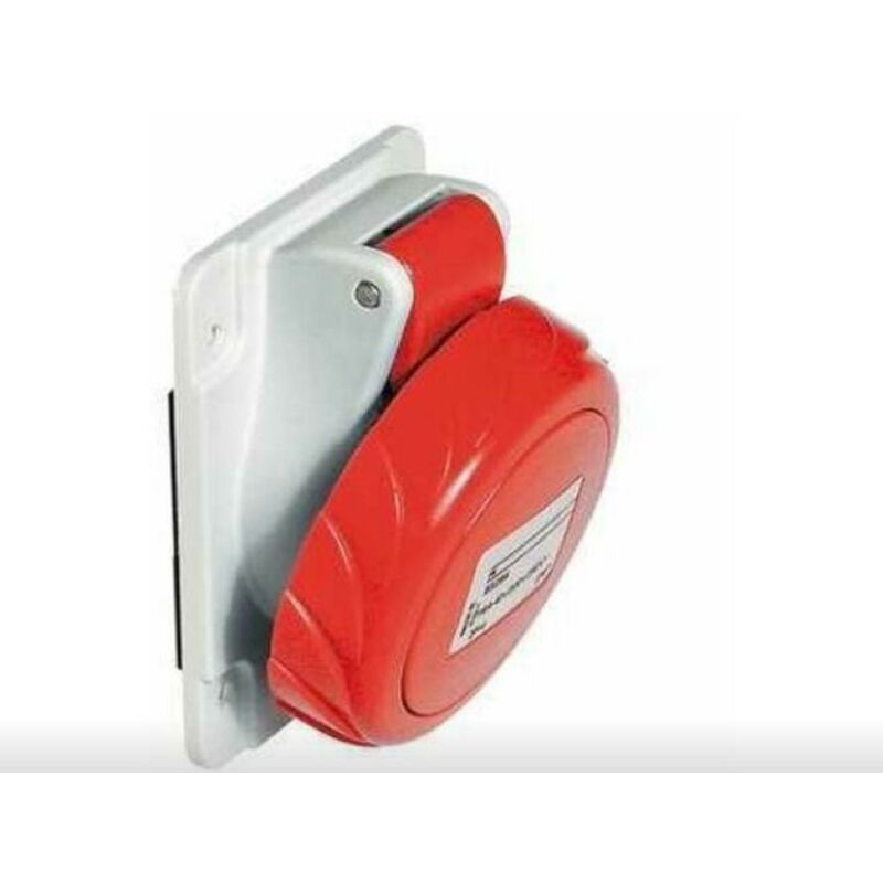 foto del prodotto presa da incasso rosi inclinata 400v 4p ip67 67 rosso 1007002q