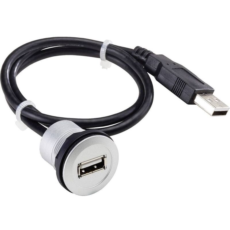 foto del prodotto presa da pannello usb 2.0 con cavo presa rrjusb609 usb tipo a rrjusb609 schlegel contenuto 1 pz.