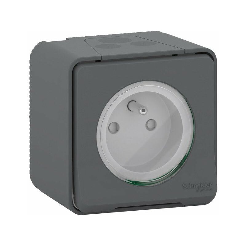 foto del prodotto presa da parete mureva, grigio antracite schneider electric