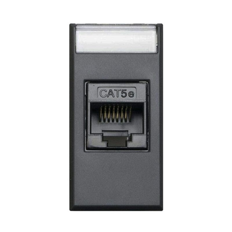 foto del prodotto presa dati ave tekla rj45 cat.5e utp colore nero 1 modulo 445027c5e