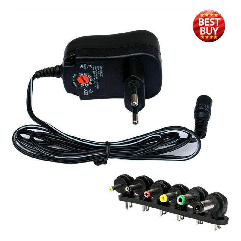 foto del prodotto presa di carica adattatore ca cc universale per auto 6 uscite 3 4,5 6 7,5 v