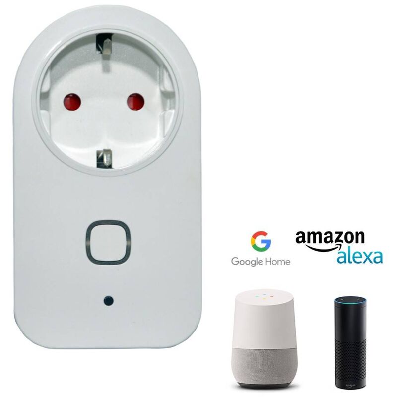foto del prodotto presa di corrente intelligente con connessione wifi google home