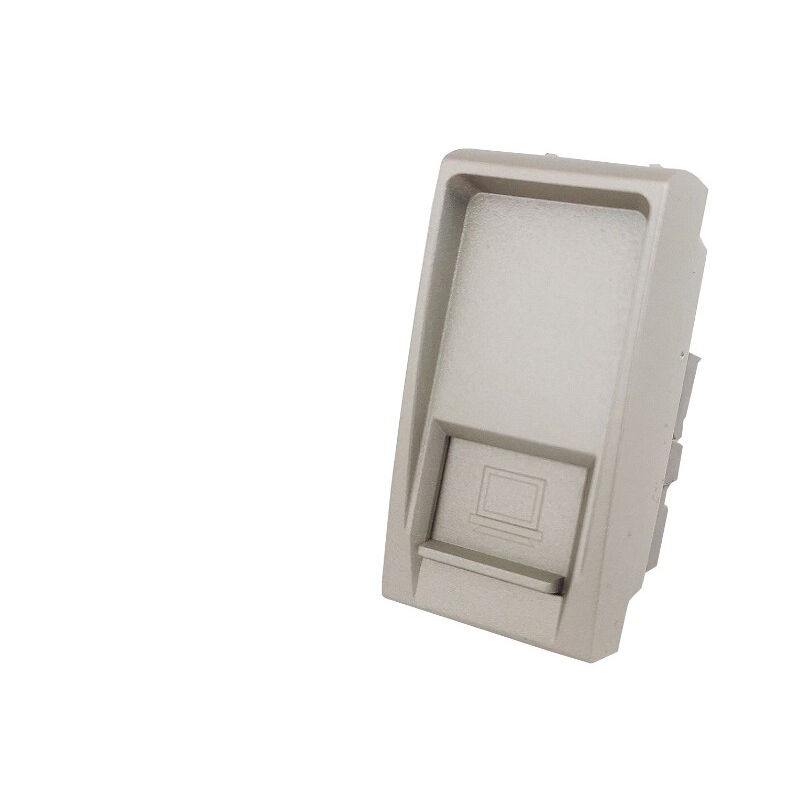 foto del prodotto presa di rete lan compatibile con living light international air connettore modulo rj45 8 pin utp cat 5e 1p silver