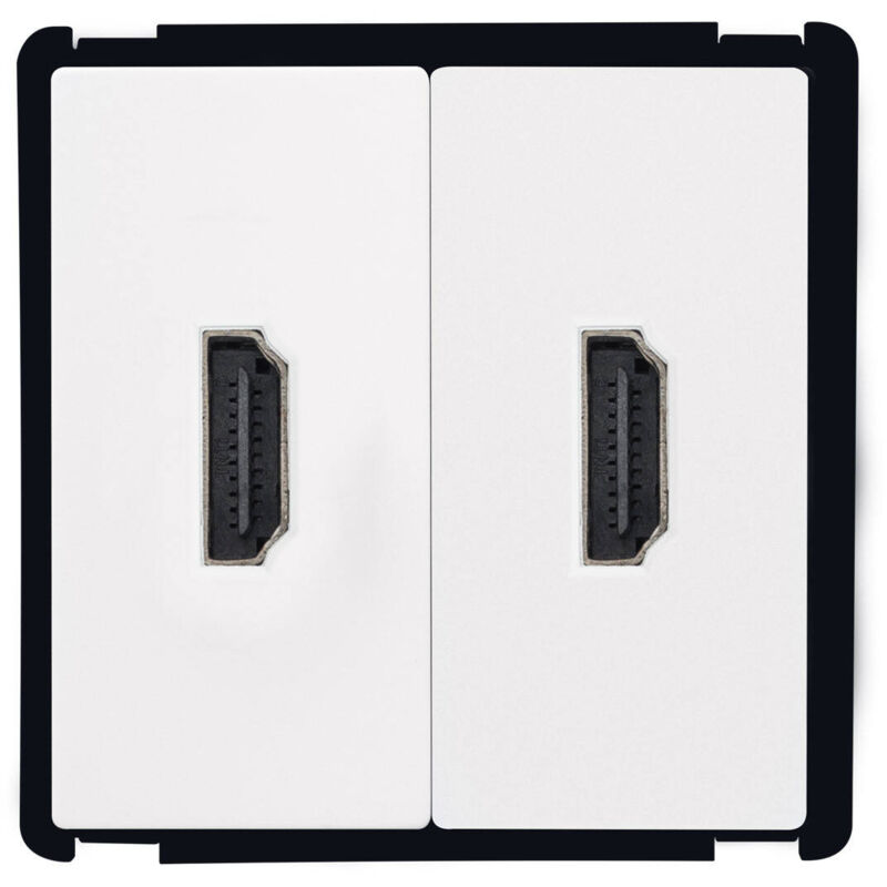 foto del prodotto presa doppia hdmi modern bianco