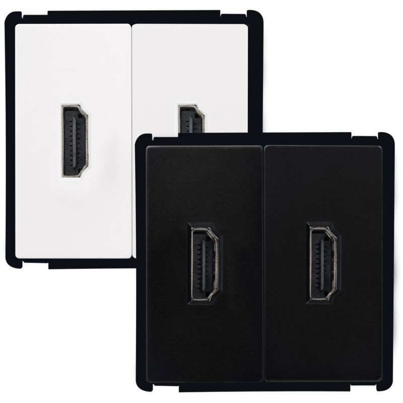 foto del prodotto presa doppia hdmi modern nero