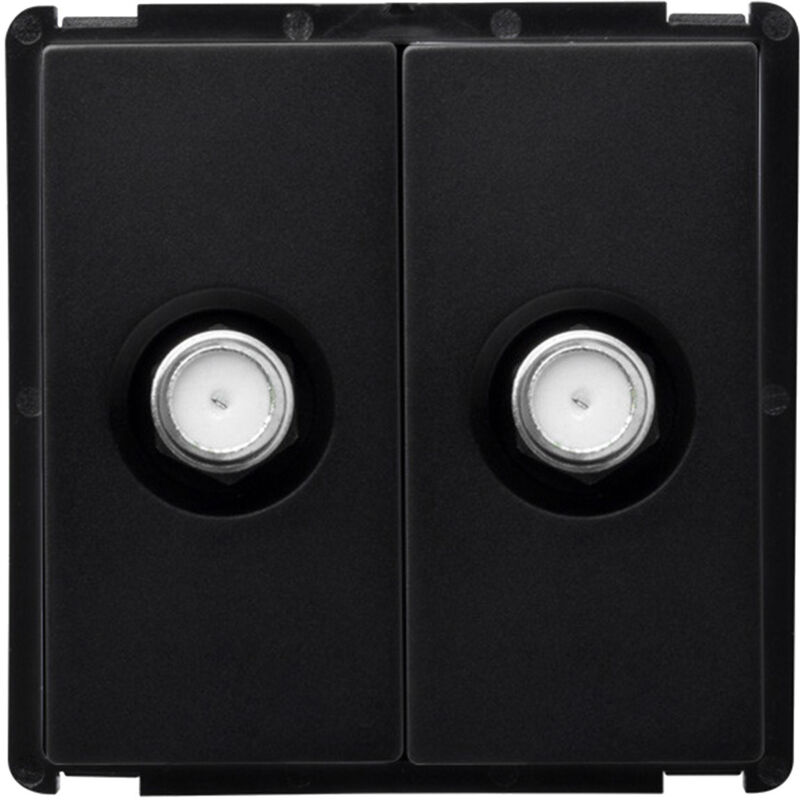 foto del prodotto presa doppia satellitare modern nero