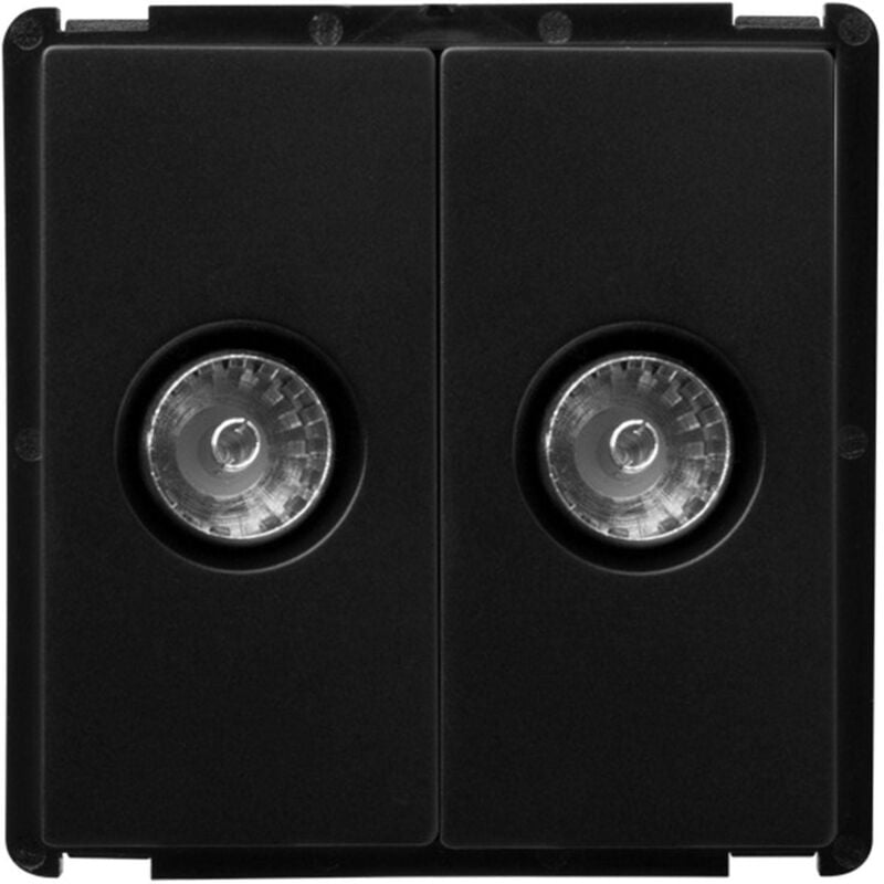 foto del prodotto presa doppia tv modern nero