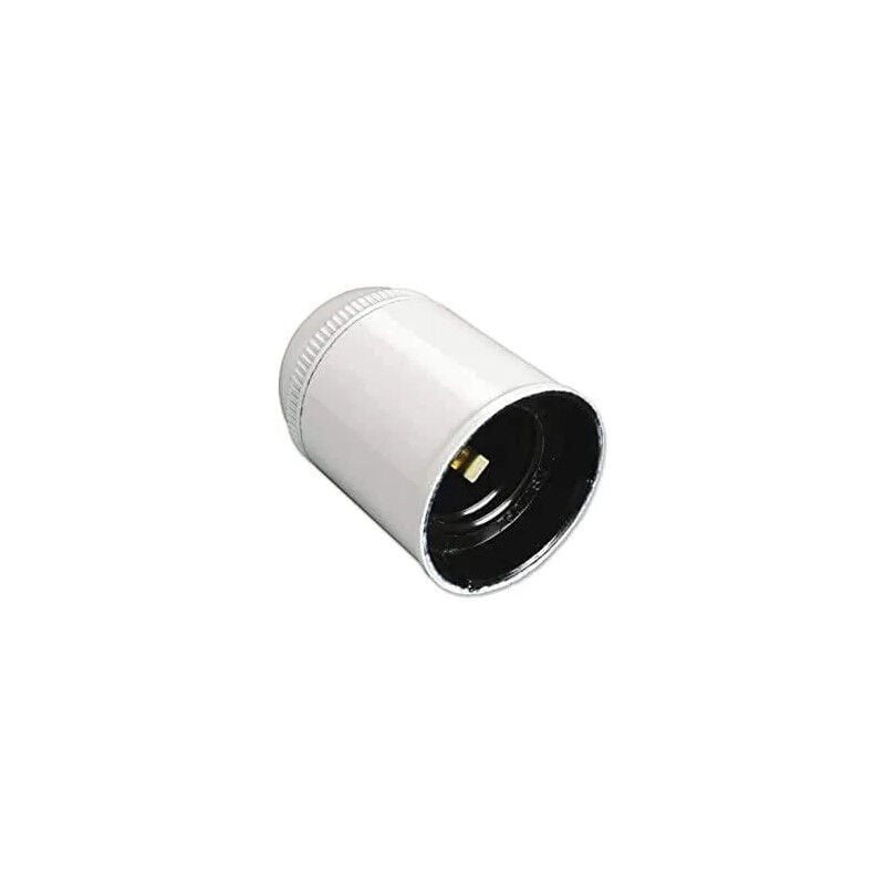 foto del prodotto presa e27, liscia, bianca, diametro 10, 150w, 4a, 250v, anti rotazione