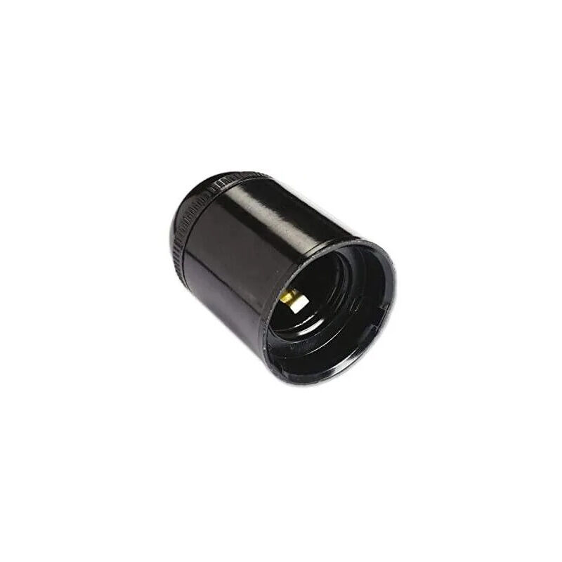 foto del prodotto presa e27, liscia, nera, diametro 10, 150w, 4a, 250v, anti rotazione