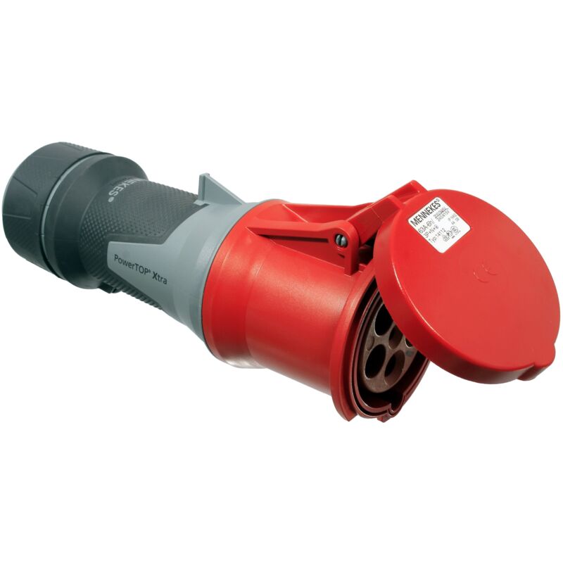 foto del prodotto presa elettrica cee 400v/63a/5-pin - presa cee per correnti forti con connessioni a vite - resistente agli urti - protezione dagli spruzzi ip44