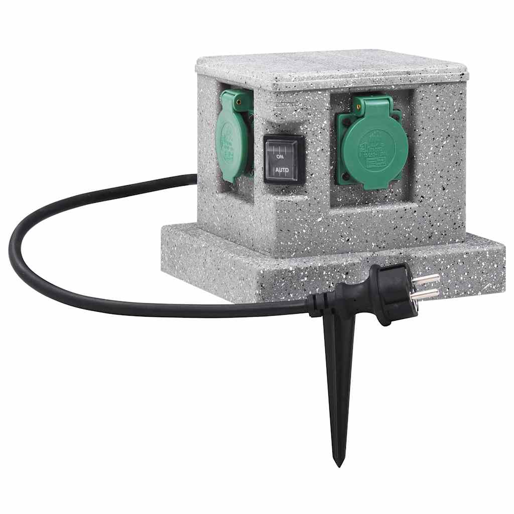foto del prodotto presa elettrica da giardino con sensore di luce in plastica cod mxl 25454