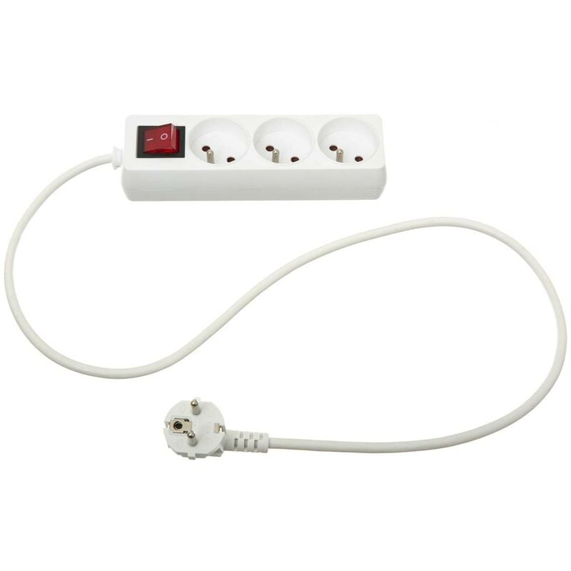 foto del prodotto presa elettrica x3 bianca 5 five