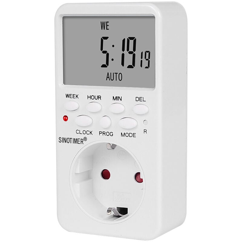 foto del prodotto presa elettronica digitale programmabile tm519 con timer 220v 120v 7 giorni 12 24 ore