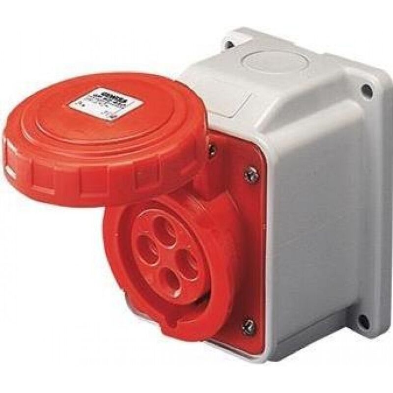 foto del prodotto presa fissa 10 parete st.3p+n+t 32a 380v 6h ( gewiss cod. gw62442 )