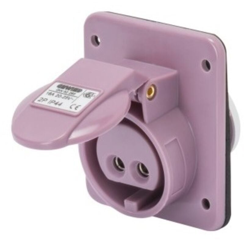 foto del prodotto presa fissa da incasso a 10 ip44 2p 32a 20 25v 50 60hz. viola
