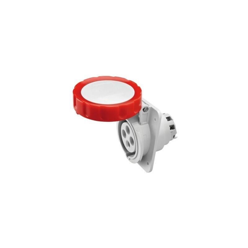 foto del prodotto presa fissa incasso 10 ip66 67 3p t 16a 380 415v, rosso, 6h