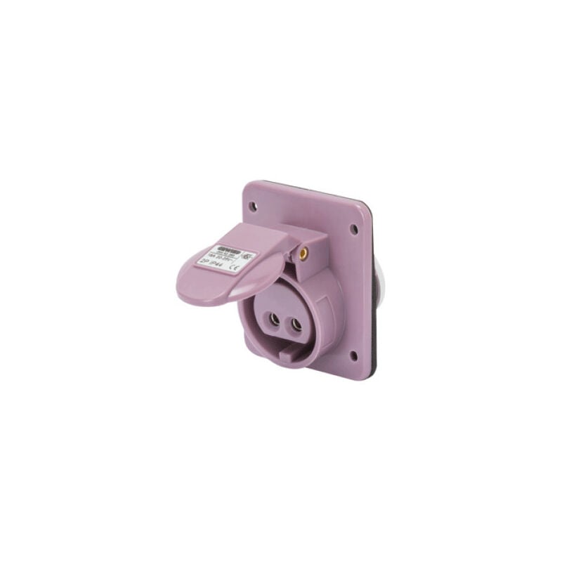 foto del prodotto presa fissa incasso 2p 16a ip44 viola 24v