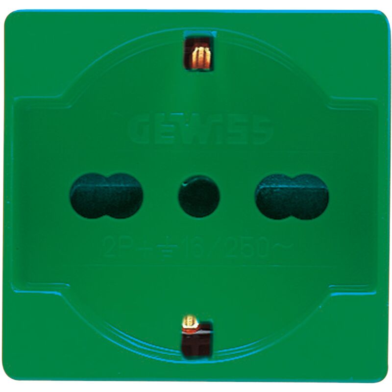 foto del prodotto presa gewiss system unel tedesca 10 16a colore verde gw20282
