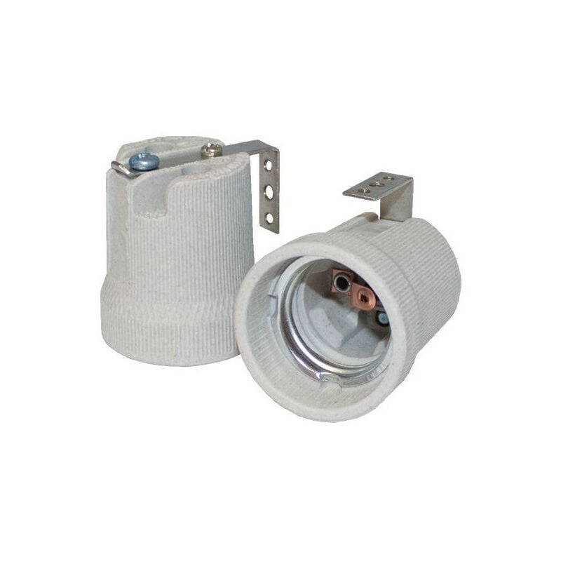 foto del prodotto presa in ceramica e27 tipo u facile installazione resistente al calore sicurezza ottimale