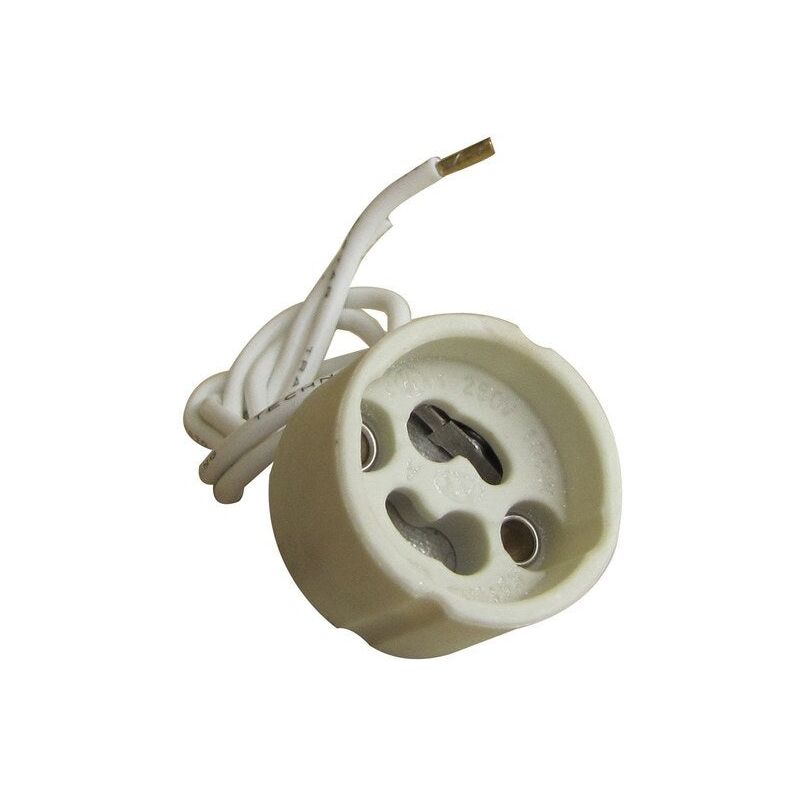 foto del prodotto presa in plastica gu10 gz10 tibelec bianco 100 w tibelec