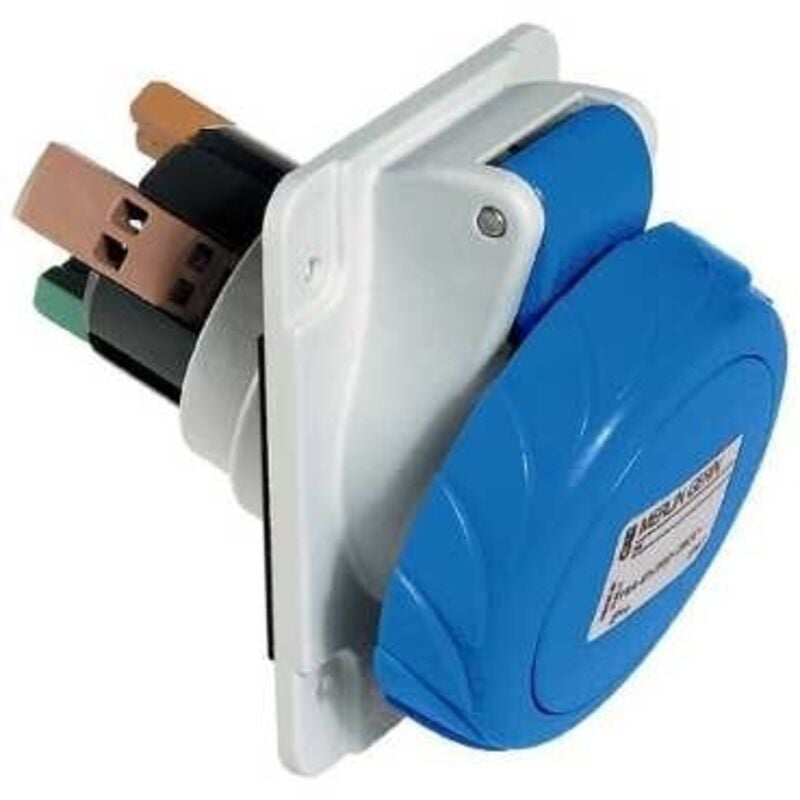 foto del prodotto presa incasso inclinata ip67 2pt 32a 220vcr schneider cod. pky32f723 