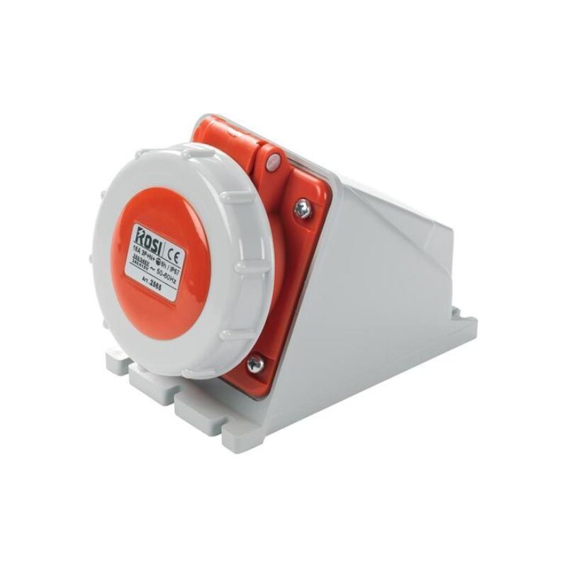 foto del prodotto presa industriale da parete, 380v, 3p t, 16a, ip67 rosi 1002555