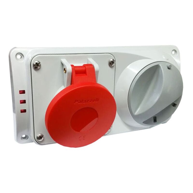 foto del prodotto presa industriale interbloccata cee palazzoli 3p t 16a 400v ip44 fusibile