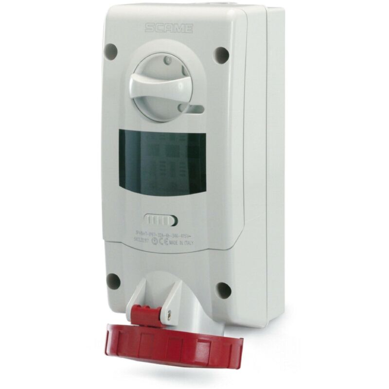 foto del prodotto presa interbloccata advance 2 3p n 16a 6h ip67 con dispositivo di blocco compatta con base portafusibili 563.1687 - scame