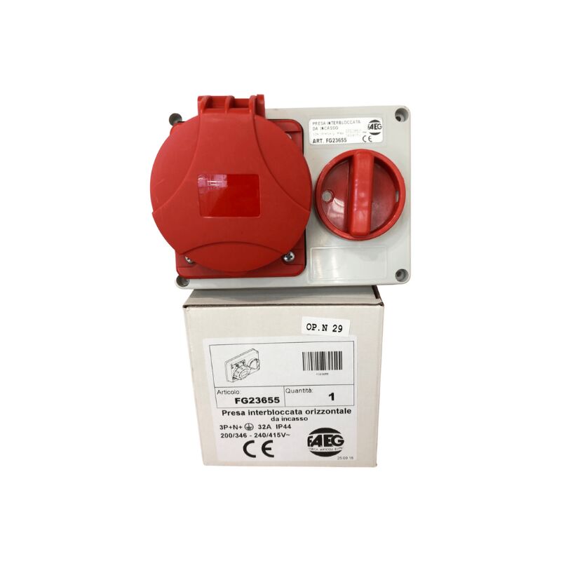 foto del prodotto presa interbloccata da incasso 3p n t 32a 400v ip44 faeg