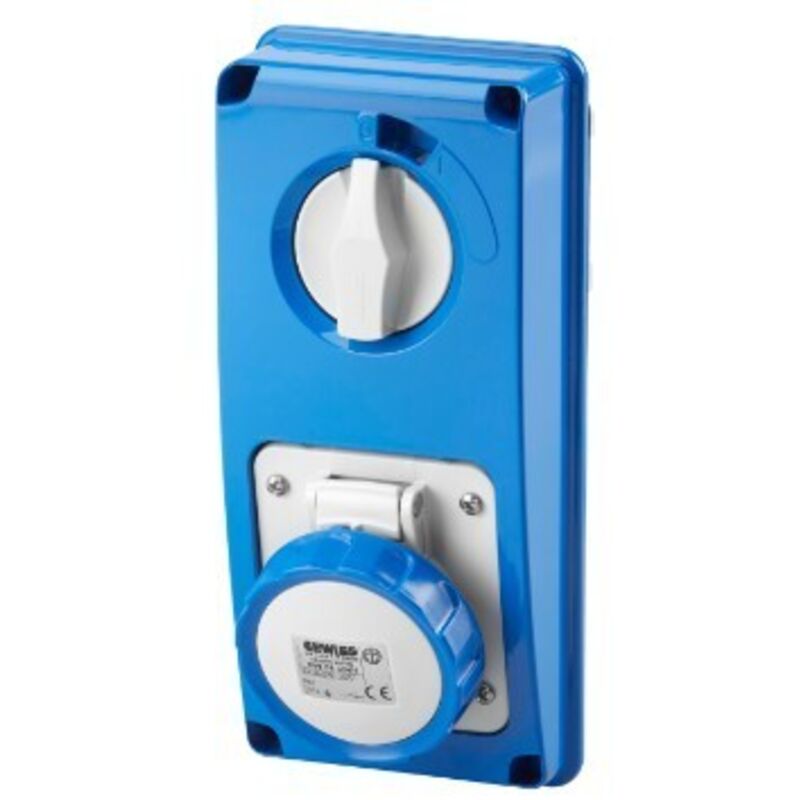 foto del prodotto presa interbloccata ip67 s.f.2p t 16a 230v 6h sbf gewiss cod. gw66304n 