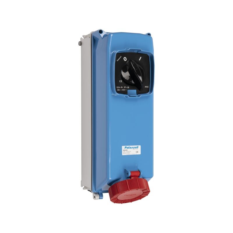 foto del prodotto presa interbloccata per impieghi gravosi in lega di alluminio da 125a, ip65, 50 60hz 400v 3p n 6h