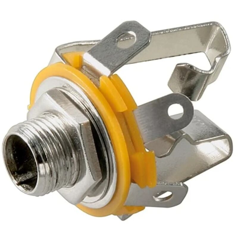 foto del prodotto presa jack 6.35 mm da pannello con ghiera stereo