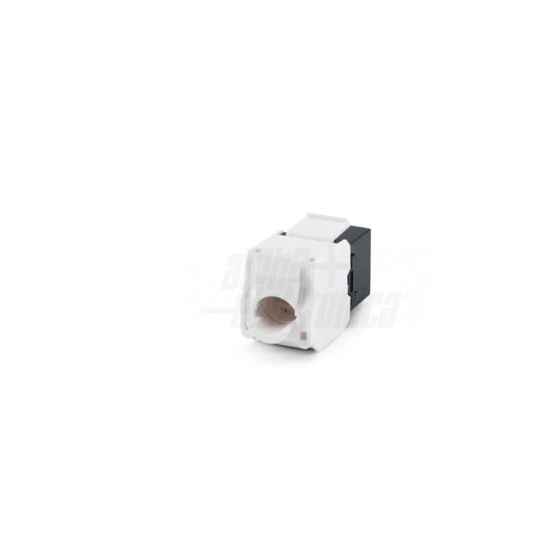 foto del prodotto presa keystone 8p8c rj45 non schermata cat.6 utp crimpaggio senza utensile nera