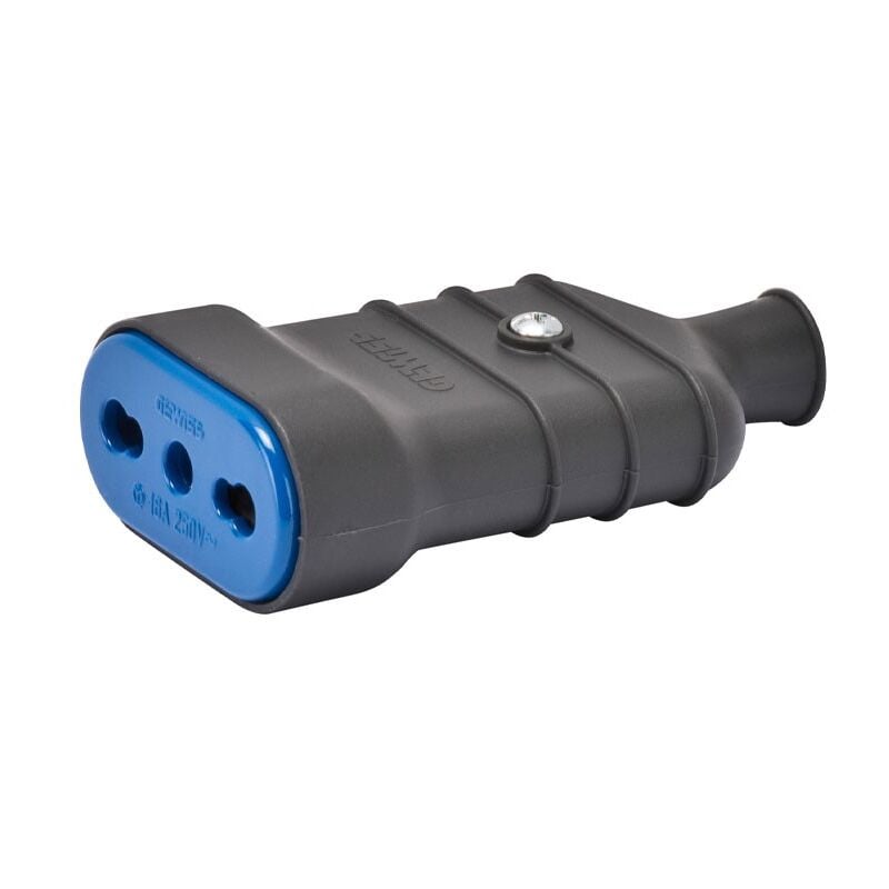 foto del prodotto presa mobile gewiss 10 16a grande,piccola colore nera gw28206