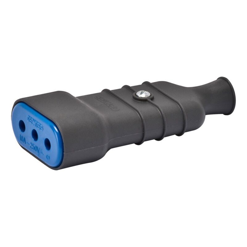 foto del prodotto presa mobile gewiss 10a piccola colore nera gw28204