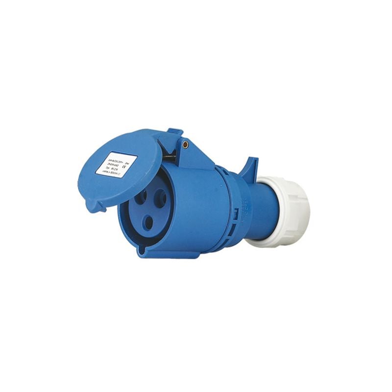 foto del prodotto presa mobile industriale 220v 16a 2p t ip44 blu maurer