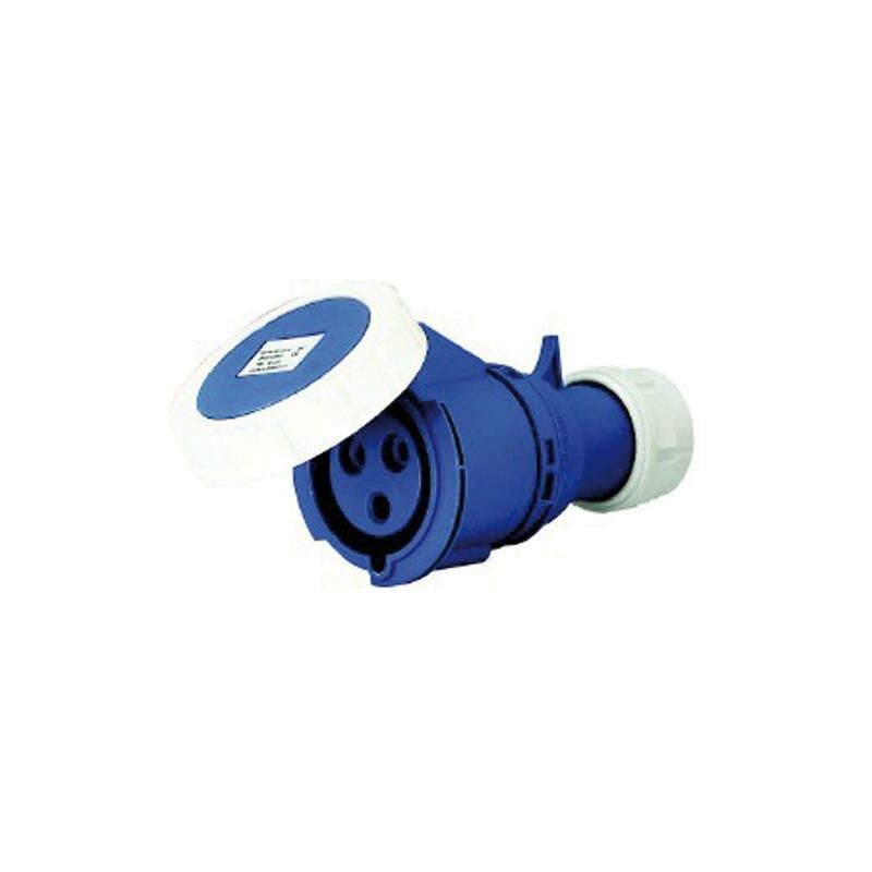 foto del prodotto presa mobile industriale 220v 16a 2p t ip67 blu maurer