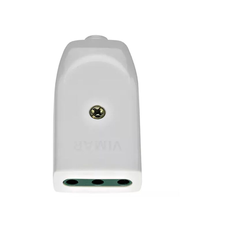 foto del prodotto presa mobile vimar 2p t 10a p11 assiale bianco 00221.b