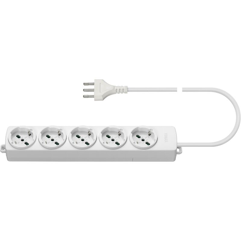 foto del prodotto presa multipla 5 uscite universale bianco 2p t 16 a 250 v vimar