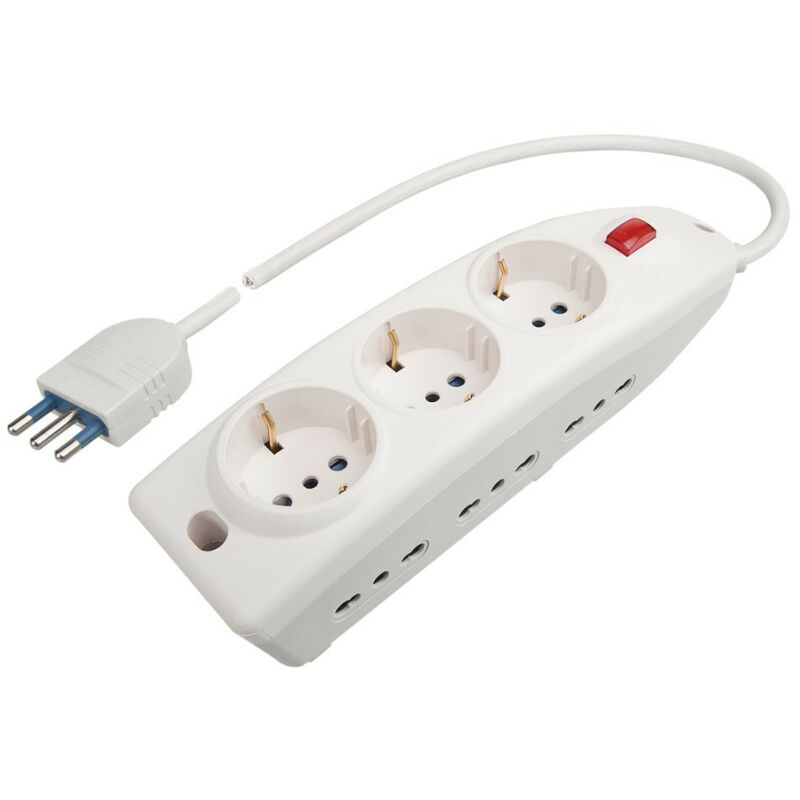 foto del prodotto presa multipla 6 uscite bivalenti 10 16a 2p t