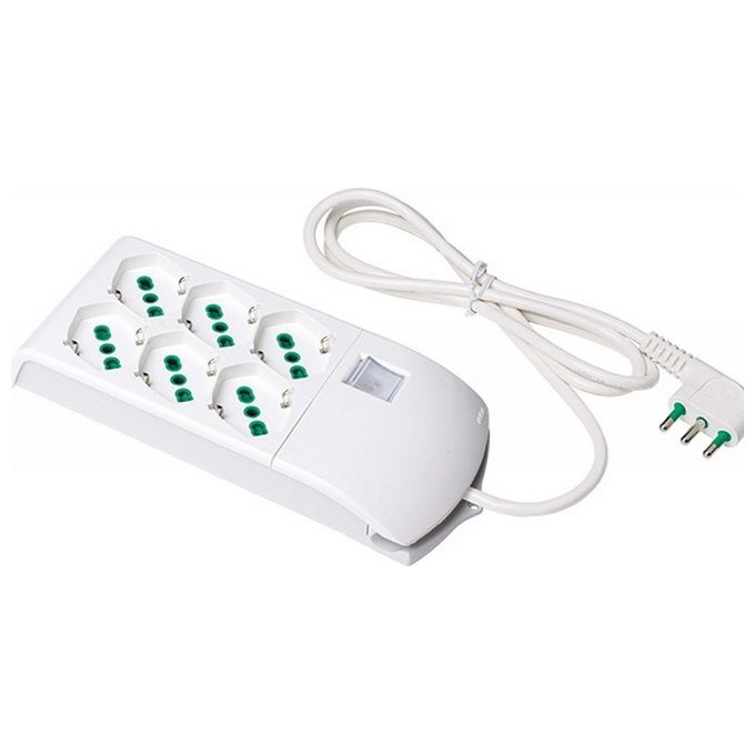 foto del prodotto presa multipla 6p bip schuko interruttore
