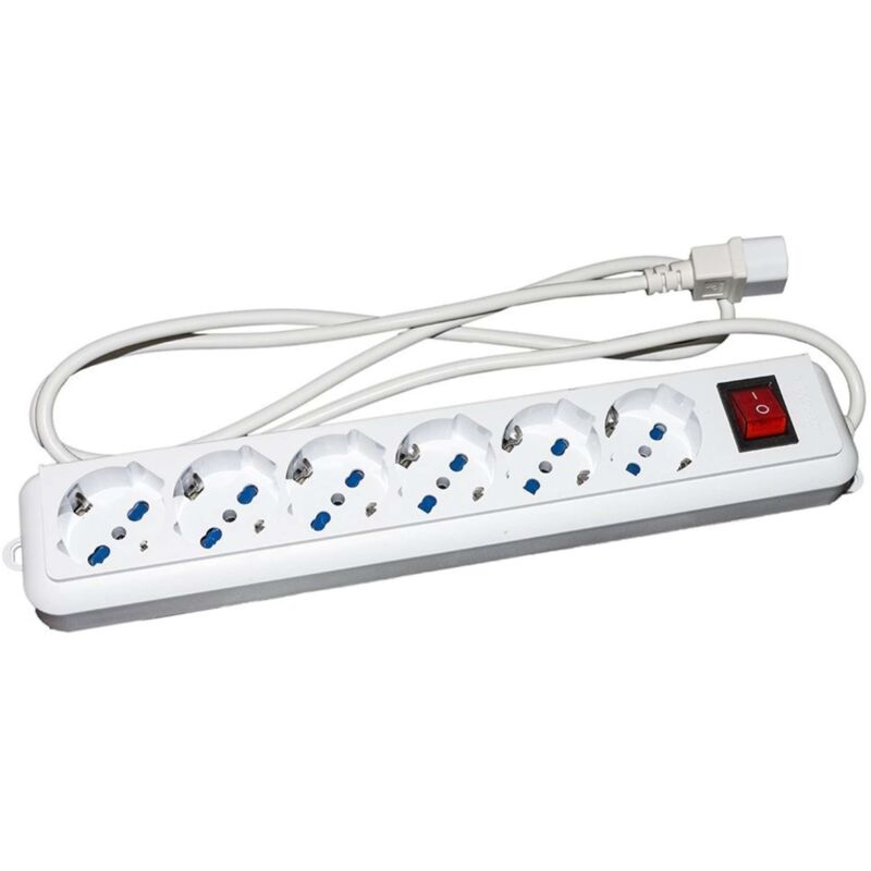 foto del prodotto presa multipla link 6 schuko x ups spina iec c14 con interrutt. bianca