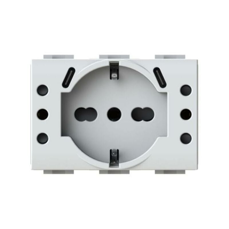 foto del prodotto presa multistandard 4box usb p503 compatibile bticino matix bianco 4busbp503.am