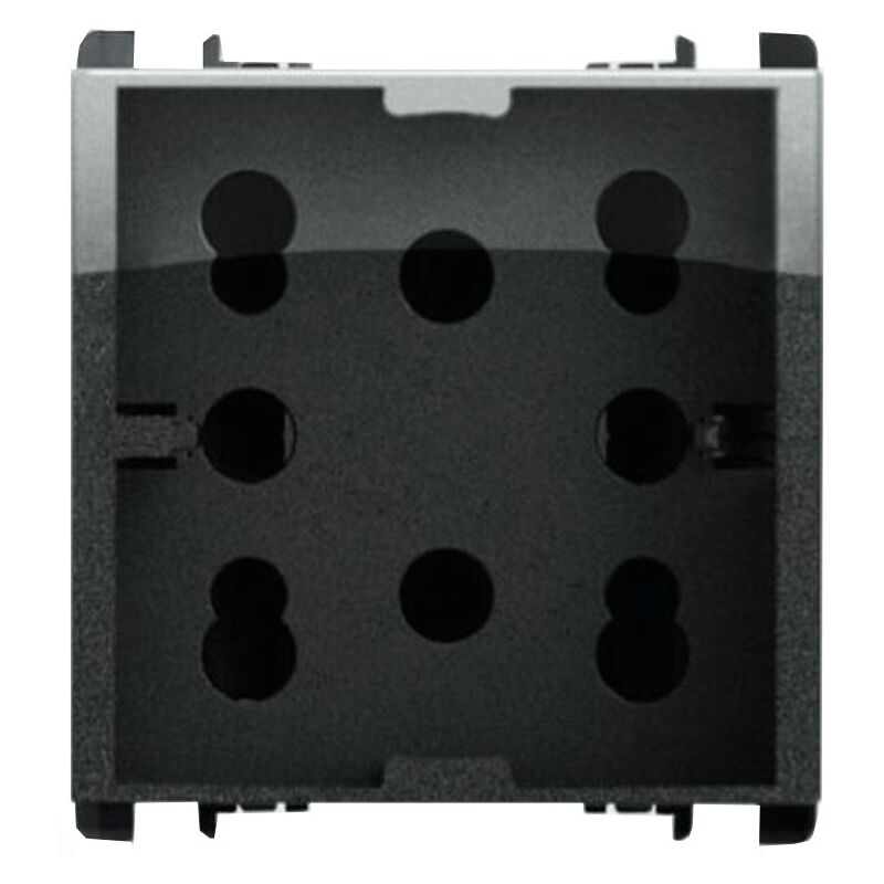 foto del prodotto presa multistandard simon urmet nea 2 bipasso e 1 schuko acciaio 10311 2ac