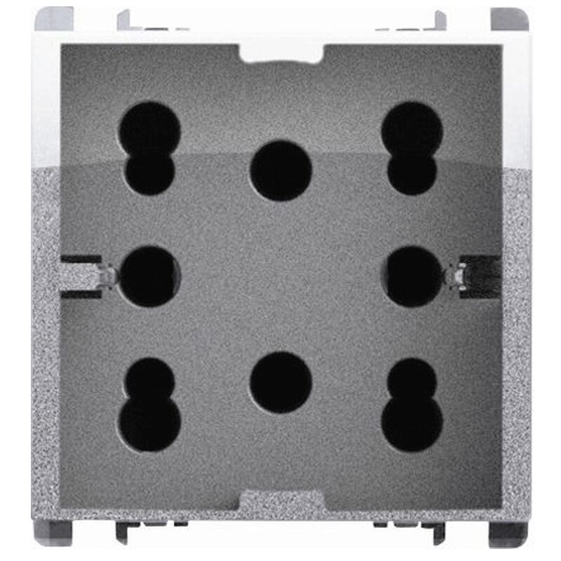 foto del prodotto presa multistandard simon urmet nea 2 bipasso e 1 schuko alluminio 10311 2al