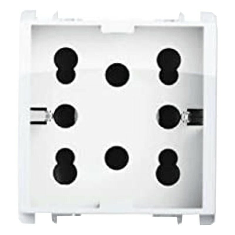 foto del prodotto presa multistandard simon urmet nea 2 bipasso e 1 schuko ghiaccio 10311 2bg