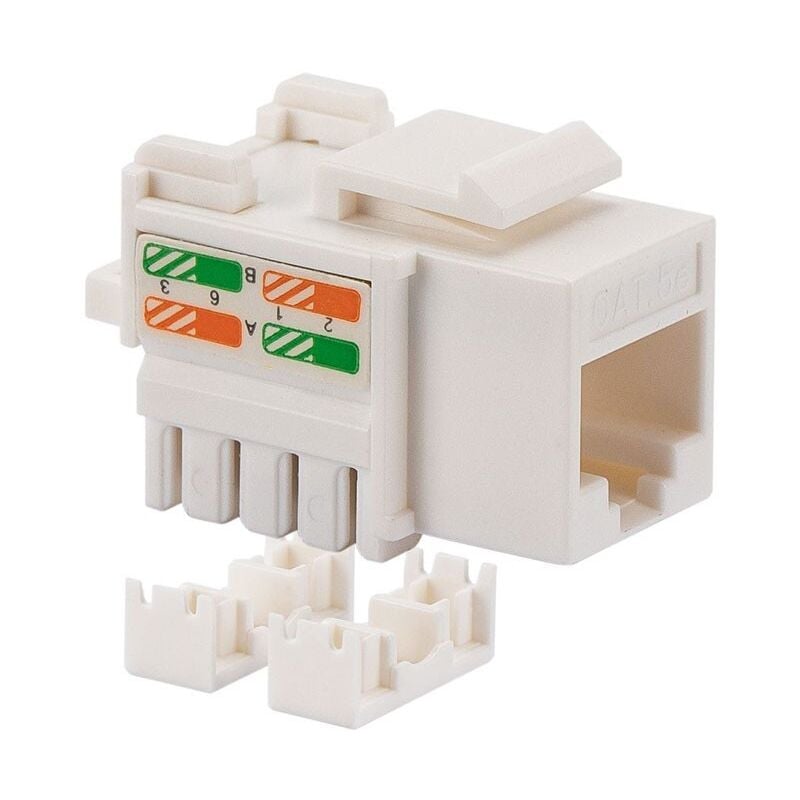 foto del prodotto presa orizzontale fanton rj45 cat.5e utp bianca 23702