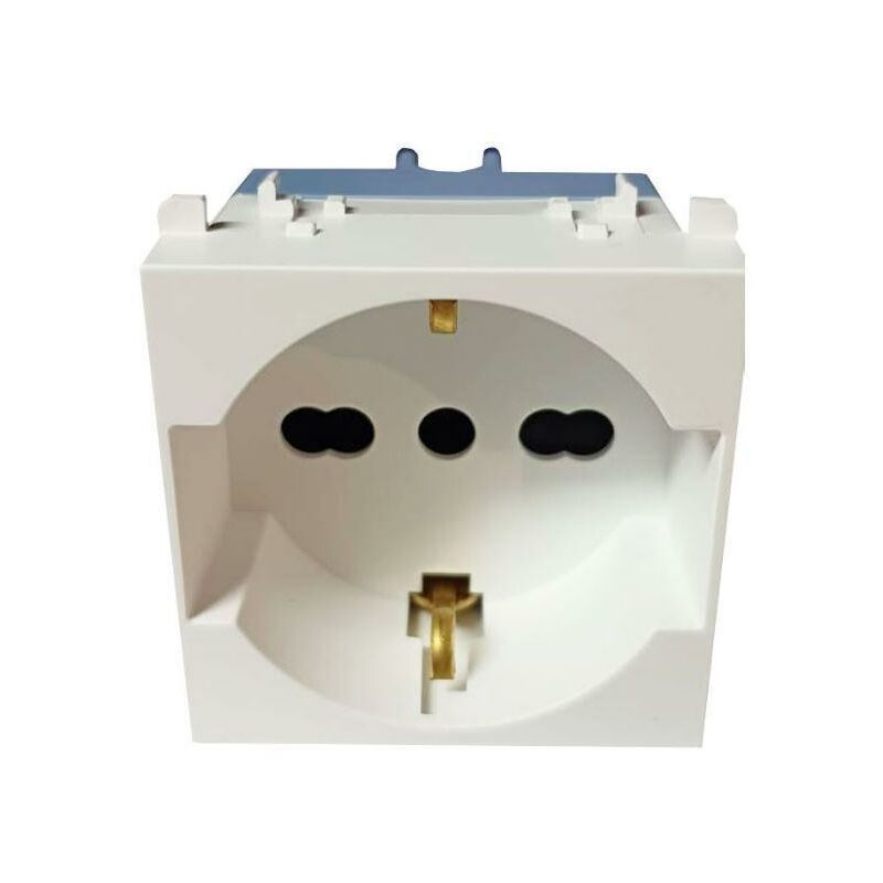 foto del prodotto presa p40 schuko simon urmet nea 2p t 16a 250v bianco 10310n 2.b